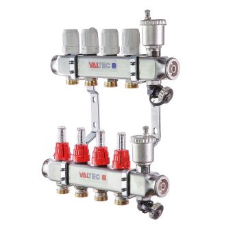 Коллекторный блок Valtec 1", 9 x 3/4" евроконус VTc.586.EMNX.0609