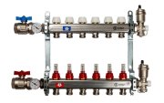 Коллекторный блок STOUT 1"х6х3/4 в сборе без расходомеров Коллекторный блок STOUT 1"х6х3/4 в сборе без расходомеров