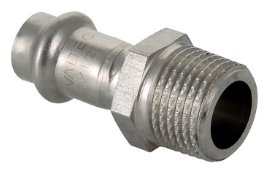 Пресс-фитинг из нержавеющей стали с наружной резьбой Valtec 12х1/2 Пресс-фитинг из нержавеющей стали с наружной резьбой Valtec 12х1/2