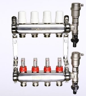 Коллекторный блок Valtec VTc.589.EMNX.0604 1", 4 x 3/4 Коллекторный блок Valtec VTc.589.EMNX.0604 1", 4 x 3/4