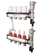 Коллекторный блок Valtec VTc.589.EMNX.0603 1, 3 x 3/4 Коллекторный блок Valtec VTc.589.EMNX.0603 1, 3 x 3/4
