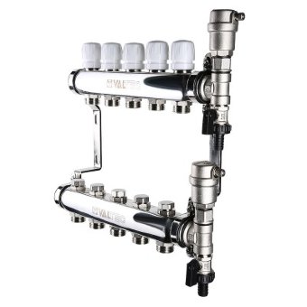 Коллекторный блок Valtec VTc.588.EMNX.0610 1", 10 x 3/4" евроконус Коллекторный блок Valtec VTc.588.EMNX.0610 1", 10 x 3/4" евроконус