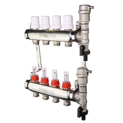 Коллекторный блок со встроенными расходомерами Valtec VTc.589.EMNX.0607 1", 7x 3/4" евроконус Коллекторный блок со встроенными расходомерами Valtec VTc.589.EMNX.0607 1", 7x 3/4" евроконус