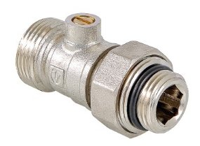 Кран для нижнего подключения радиатора Valtec 1/2х3/4