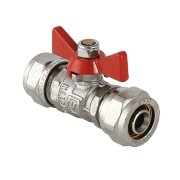 Кран шаровый под обжим бабочка Valtec 16 VT.343.N.1616 Кран шаровый под обжим бабочка Valtec 16 VT.343.N.1616