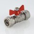 Кран шаровый под обжим бабочка Valtec 16 VT.343.N.1616 Кран шаровый под обжим бабочка Valtec 16 VT.343.N.1616