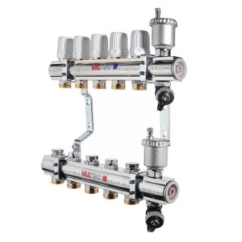 Коллекторный блок Valtec VTc.594.EMNX.0612 1", 12 x 3/4" евроконус Коллекторный блок Valtec VTc.594.EMNX.0612 1", 12 x 3/4" евроконус
