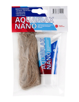 Набор сантехническая паста AquaflaxNano тюбик 30гр+лен 15гр