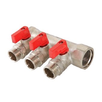 Коллектор с отсекающими кранами Valtec 3/4*2*1/2 VT.580 Коллектор с отсекающими кранами Valtec 3/4*2*1/2 VT.580