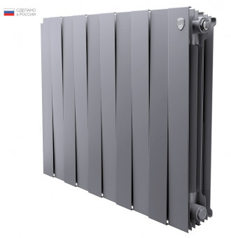 Радиатор биметаллический Royal Thermo Piano Forte 500 Silver Satin 12 секций Радиатор биметаллический Royal Thermo Piano Forte 500 Silver Satin 12 секций