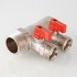 Коллектор с отсекающими кранами Valtec 1"х2 выхода Евроконус 3/4 VTc.580.NE.0602 Коллектор с отсекающими кранами Valtec 1"х2 выхода Евроконус 3/4 VTc.580.NE.0602
