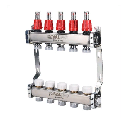 Коллекторный блок Valtec VTc.584.EMNX.0607 1", 7 x 3/4" евроконус Коллекторный блок Valtec VTc.584.EMNX.0607 1", 7 x 3/4" евроконус