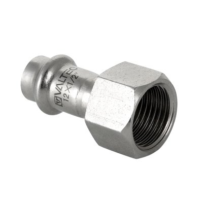 Соединитель из нержавеющей стали с внутренней резьбой Valtec15х1/2" Соединитель из нержавеющей стали с внутренней резьбой Valtec15х1/2"