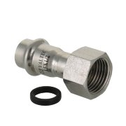 Соединитель из нержавеющей стали с накидной гайкой Valtec 22х3/4" Соединитель из нержавеющей стали с накидной гайкой Valtec 22х3/4"